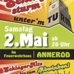 Schlagersturm unter’m Turm – Schlagerparty am 2.5.